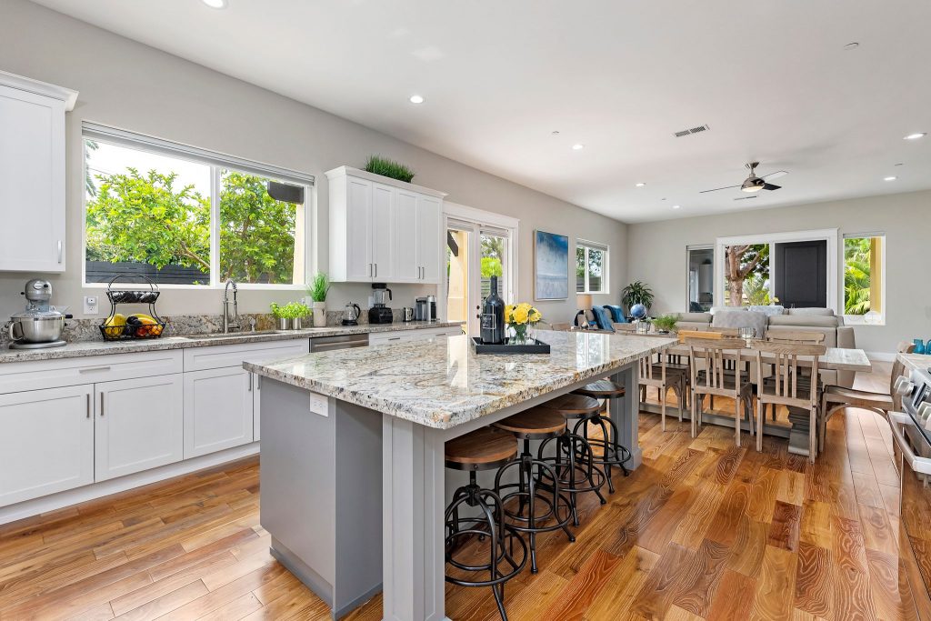 kitchen and dining room